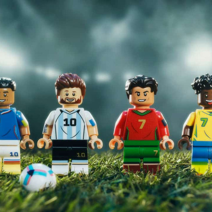 Construyendo historia: el Grupo LEGO se asocia con Cristiano Ronaldo, Kylian Mbappé, Lionel Messi y Vini Jr. para celebrar la magia del fútbol