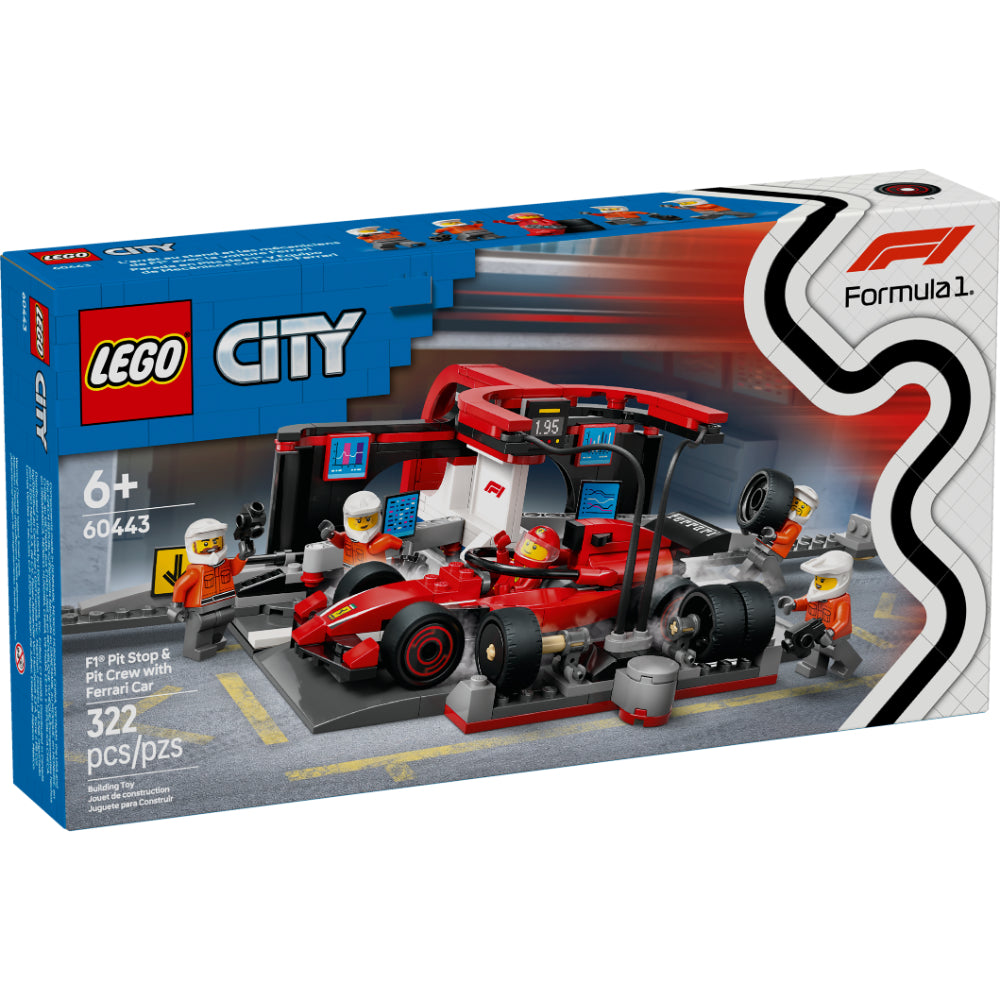 LEGO® City: Parada En Boxes De F1® Y Equipo De Mecánicos Con Coche Ferrari (60443)_001