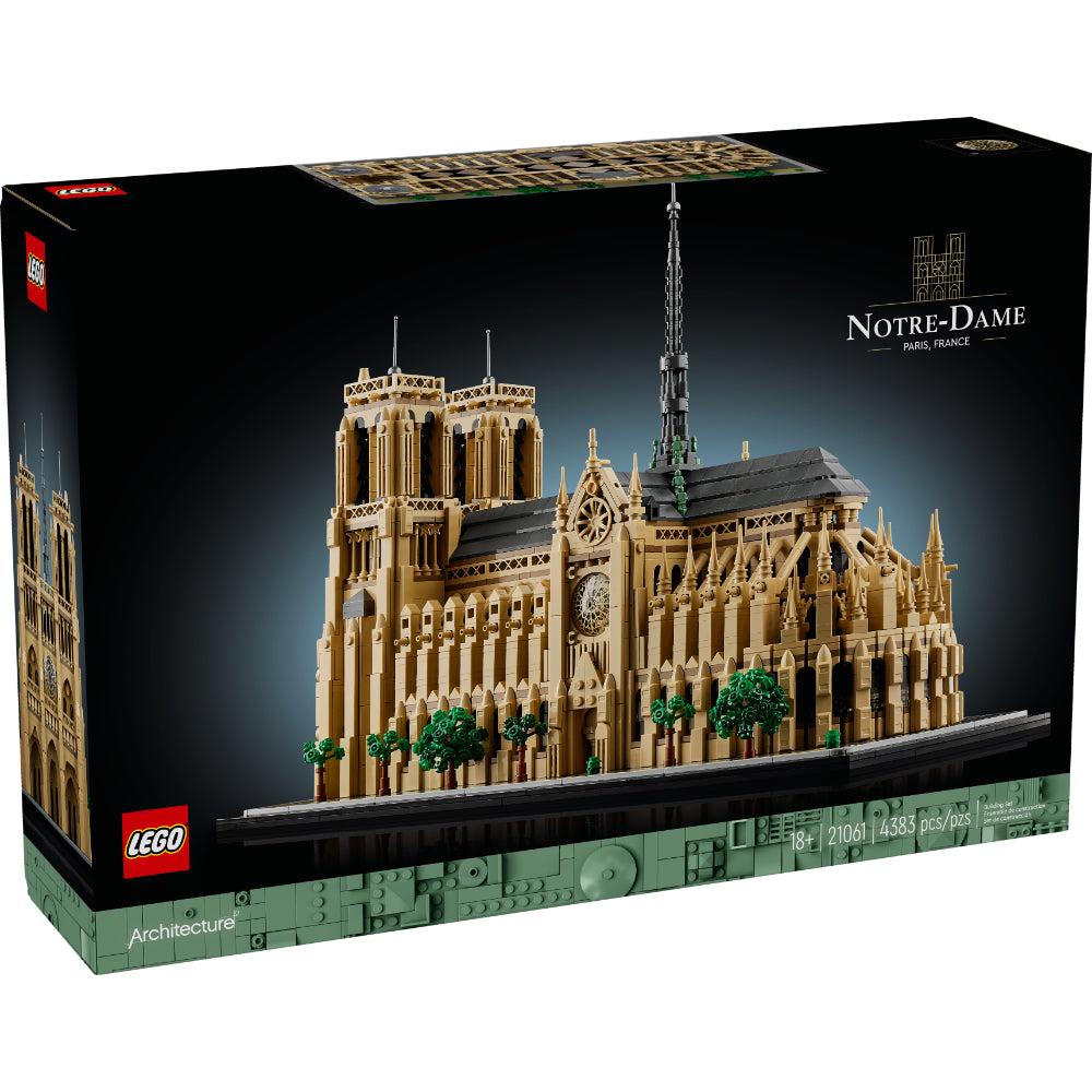 Maqueta LEGO Architecture Notre Dame de París con detalles arquitectónicos históricos