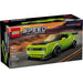 Set LEGO Speed Champions Dodge Challenger SRT Hellcat 77237 con diseño deportivo, capó con toma de aire, rejilla frontal y doble tubo de escape.