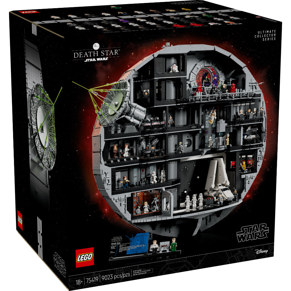 Set LEGO® Star Wars™ Estrella de la Muerte UCS con 38 minifiguras y escenas icónicas de la saga clásica