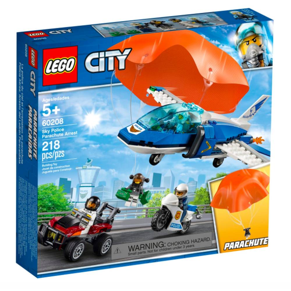 LEGO® Policía Aérea Arresto de Ladrón Paracaidista (60208)