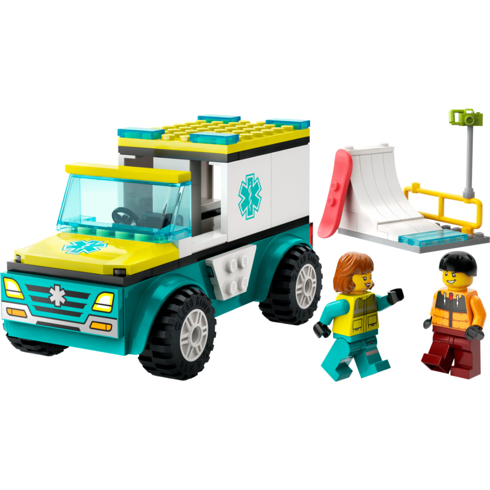 LEGO® City Ambulancia de Emergencias y Chico con Snowboard (60403)_002