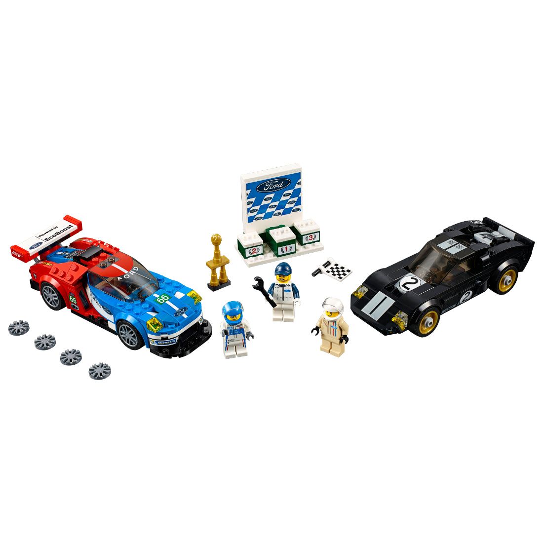 LEGO® Speed Champions Ford GT de 2016 y Ford GT40 de 1966 (75881)