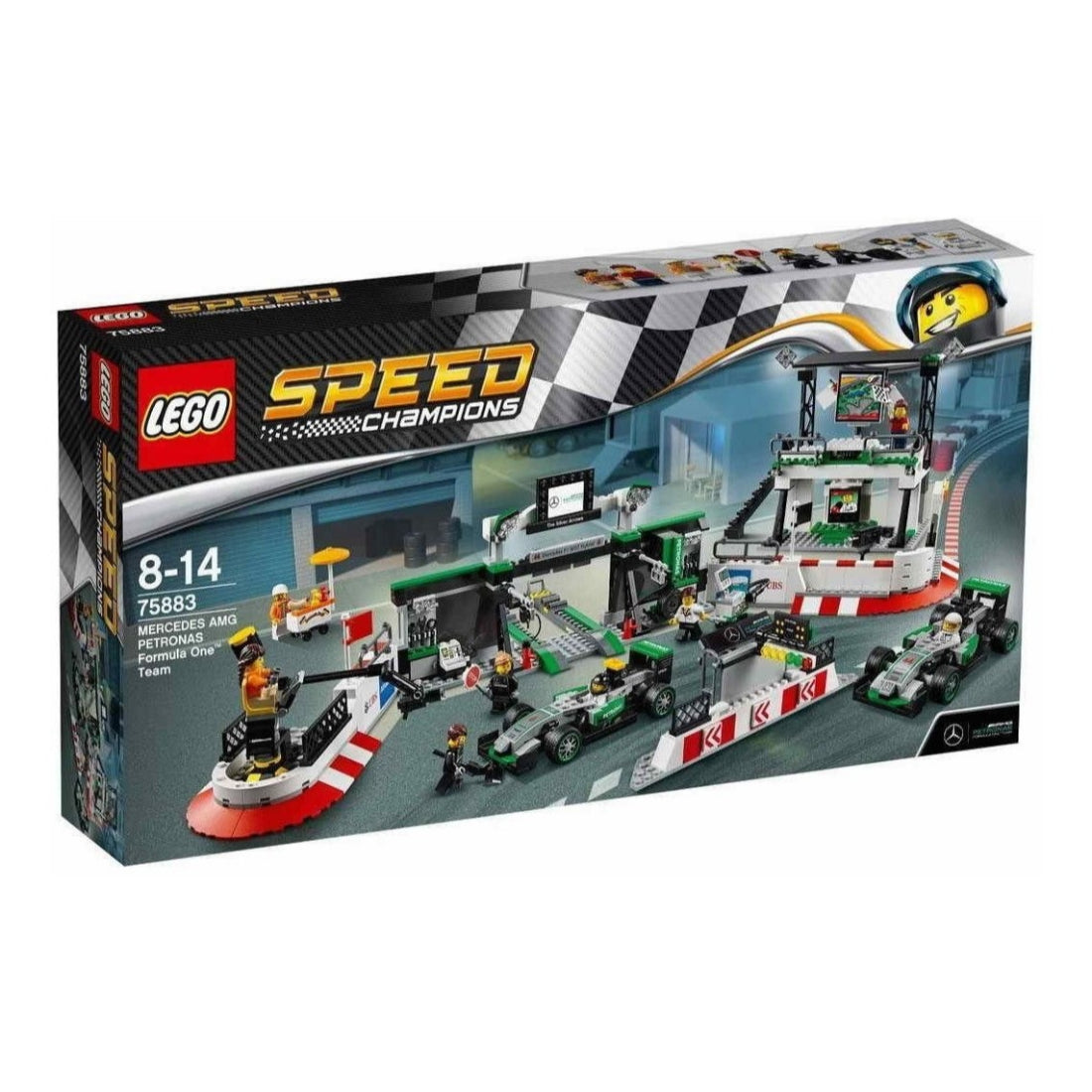 LEGO® Speed Champions Equipo de Formula One™ MERCEDES AMG PETRONAS (75883)