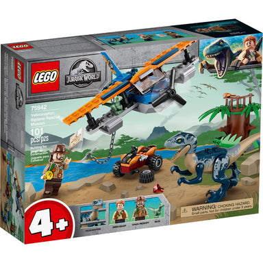 LEGO® Jurassic World Velocirraptor Misión de Rescate en Biplano (75942)