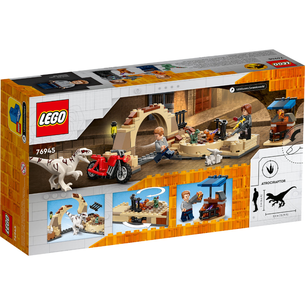 LEGO Mundo™ Jurásico Persecución En Moto Del Dinosaurio Atrocirrapto (76945)