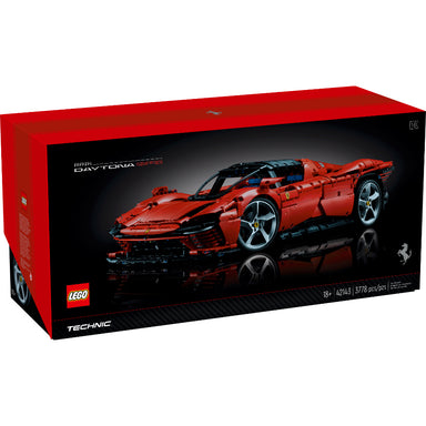 Vive la experiencia de construir un Ferrari icónico con el set LEGO® Technic™ Ferrari Daytona SP3 (42143). Recrea cada detalle del superdeportivo: motor V12 con pistones móviles, caja de cambios secuencial de 8 velocidades, dirección funcional y puertas de mariposa. Exhibe tu creación con la placa decorativa y descubre contenido exclusivo en línea. Un proyecto desafiante y gratificante diseñado para adultos y fanáticos de Ferrari.